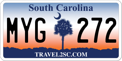 SC license plate MYG272