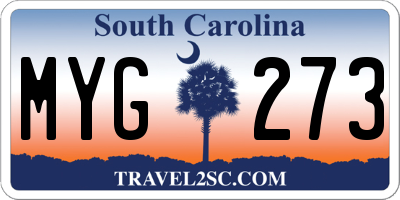 SC license plate MYG273