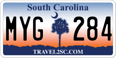 SC license plate MYG284