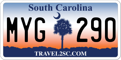 SC license plate MYG290