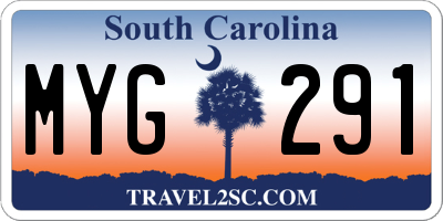 SC license plate MYG291
