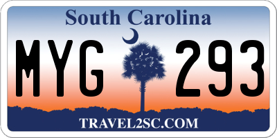 SC license plate MYG293