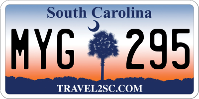 SC license plate MYG295
