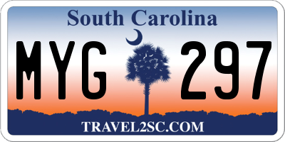 SC license plate MYG297