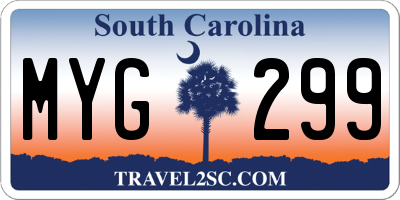 SC license plate MYG299