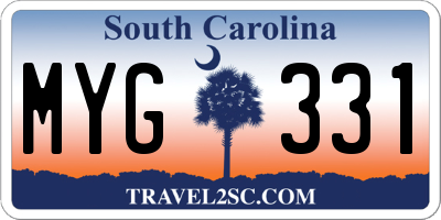 SC license plate MYG331