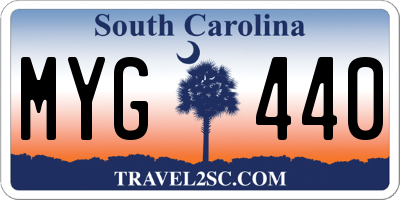 SC license plate MYG440