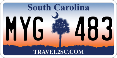 SC license plate MYG483