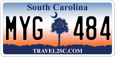 SC license plate MYG484