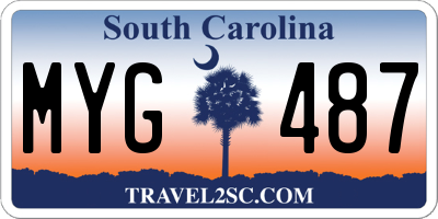 SC license plate MYG487