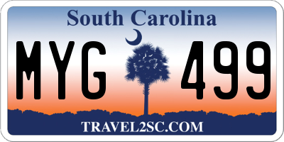 SC license plate MYG499