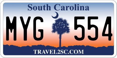 SC license plate MYG554