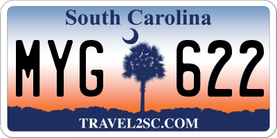 SC license plate MYG622