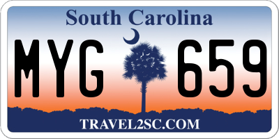 SC license plate MYG659