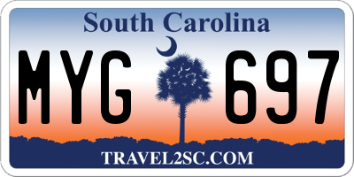 SC license plate MYG697