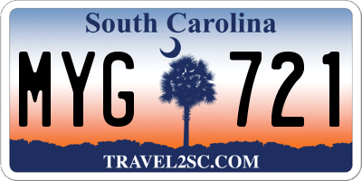 SC license plate MYG721
