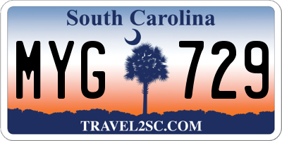 SC license plate MYG729