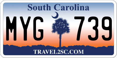 SC license plate MYG739