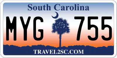 SC license plate MYG755
