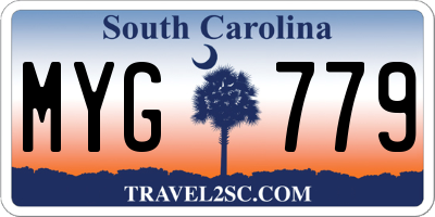SC license plate MYG779