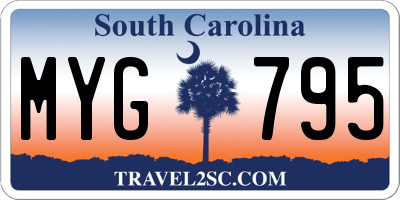 SC license plate MYG795
