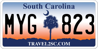 SC license plate MYG823