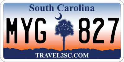 SC license plate MYG827