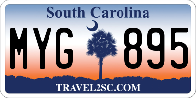 SC license plate MYG895