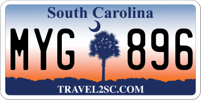 SC license plate MYG896