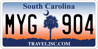 SC license plate MYG904