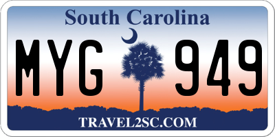 SC license plate MYG949