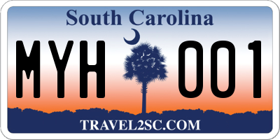 SC license plate MYH001