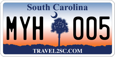 SC license plate MYH005