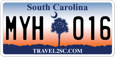 SC license plate MYH016