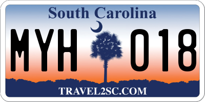 SC license plate MYH018