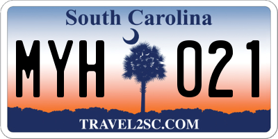 SC license plate MYH021