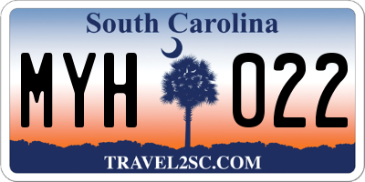 SC license plate MYH022