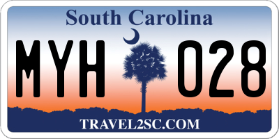 SC license plate MYH028