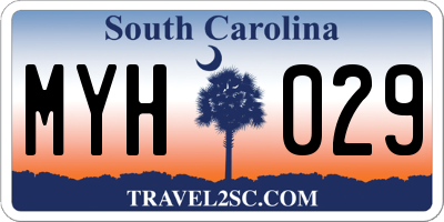 SC license plate MYH029