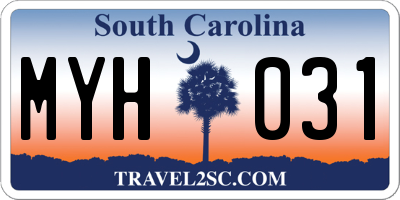 SC license plate MYH031