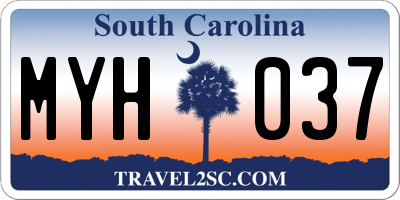 SC license plate MYH037