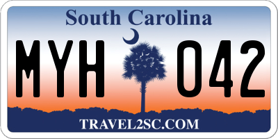 SC license plate MYH042
