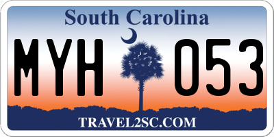 SC license plate MYH053