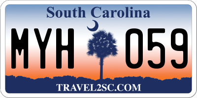 SC license plate MYH059