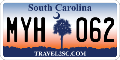 SC license plate MYH062