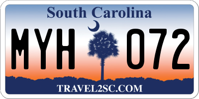 SC license plate MYH072