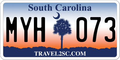 SC license plate MYH073