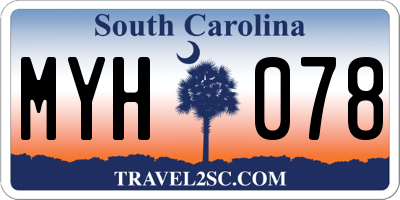 SC license plate MYH078