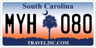 SC license plate MYH080