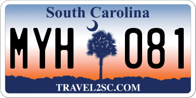 SC license plate MYH081